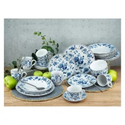 CreaTable 23458 Kaffeeservice Royal Blue Flower Für 6 Personen, Porzellan, Weiß/blau (1 Set, 18-teilig) -Esstisch Lieferungen Rabatte 6ac87f7e733620ca7f3f8e6115e96eb5
