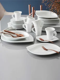 CreaTable 14742 Kombiservice Acacia Für 6 Personen + Uni, Porzellan, Oval, Weiß (1 Set, 30-teilig) -Esstisch Lieferungen Rabatte 6b9f863749e9cfaf6d1bf89115b0d321