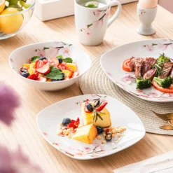 VEWEET Porzellan Kombiservice 'Annie', 40 Teilig Geschirrservice Für 8 Personen, Frühstückservice Mit Je 8 Eierbecher, Kaffeebecher 350 Ml, Müslischalen, Dessertteller Und Flachteller -Esstisch Lieferungen Rabatte 6c5f9aa91c12d9c9e932ff282f468bb7