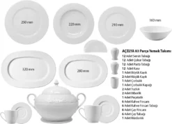 Kütahya Porselen 83 Teilig Acelya Tafelservice Porzellan Essservice 12 Personen -Esstisch Lieferungen Rabatte 6f4e7cf5e32b5a14fc107cbb8cb28f1f