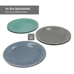 24tlg Geschirrset Jive 6Pers Kaffeebecher Suppenteller Kuchenteller Speiseteller Porzellan Bunt -Esstisch Lieferungen Rabatte 76c6e0c37c2feab949f8f76b1318947e