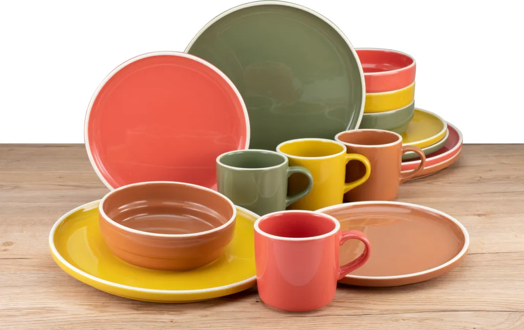 CreaTable 22899 Kombiservice Indian Summer Für 4 Personen, Steingut, Mehrfarbig (1 Set, 16-teilig) 4 CreaTable 22899 Kombiservice Indian Summer Für 4 Personen, Steingut, Mehrfarbig (1 Set, 16-teilig) – Bild 2