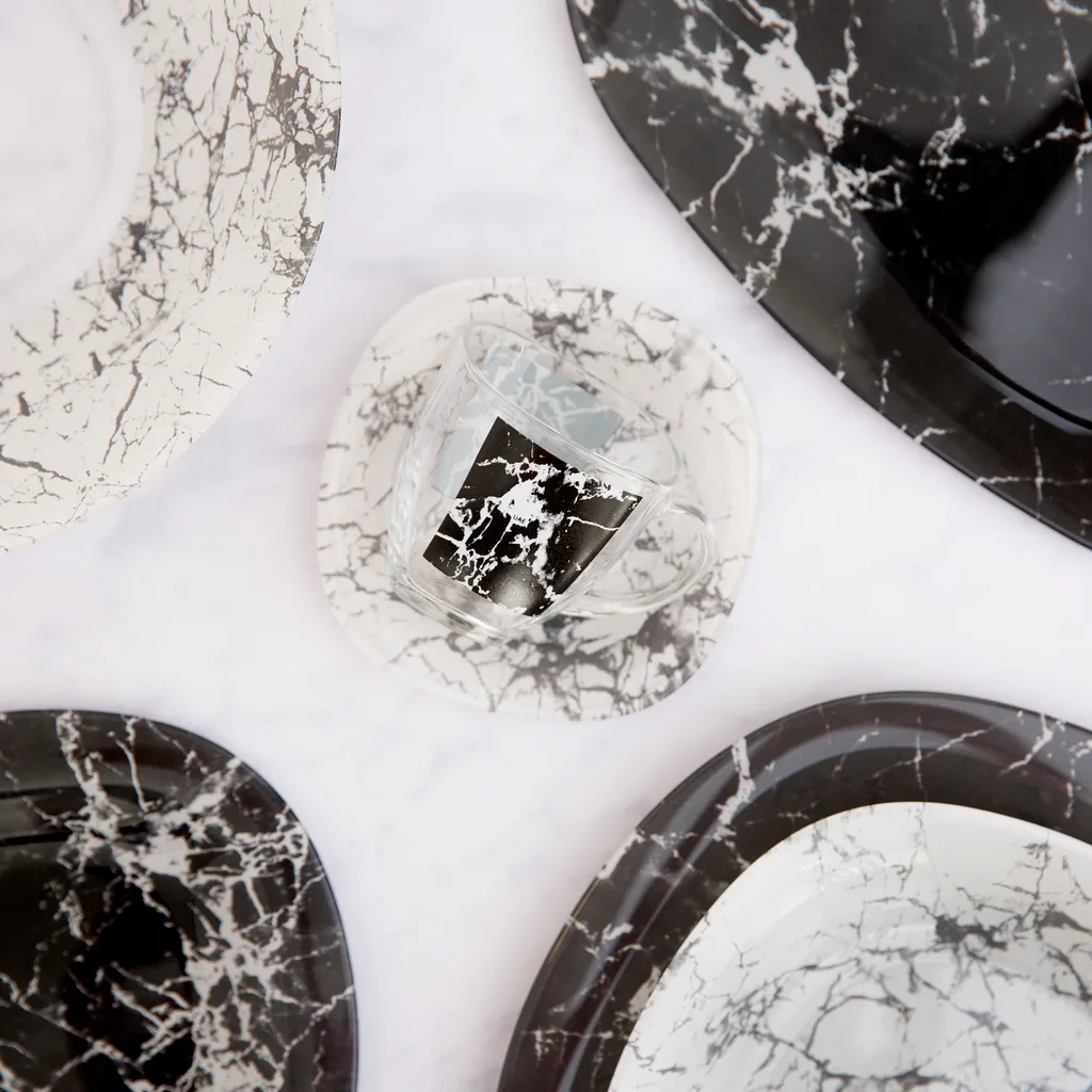 Tafelservice Marble Black 46 Tlg. LUMINARC 4 Tafelservice Marble Black 46 Tlg. LUMINARC – Bild 2