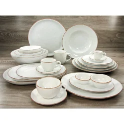 CreaTable 20317 Kombiservice Vintage Nature Für 4 Personen, Porzellan, Weiß (1 Set, 16-teilig) -Esstisch Lieferungen Rabatte 7e8369650c478a4805d2001051842ae5
