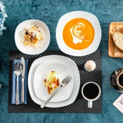 MALACASA, Serie Elisa, 40 Teilig Set Porzellan Tafelservice Kombiservice Geschirrset Mit Dessertteller, Speiseteller, Müslischalen, Eierbecher, Becher Für 8 Personen -Esstisch Lieferungen Rabatte 7f14210d147bc2a89264f4763def1db1
