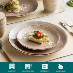 Vancasso Bella Steinzeug Kombiservice, 16 Teilig Geschirrset Für 4 Personen, Mit Je 4 Dessertteller, Speiseteller, Müslischalen, Kaffeebecher, Schokolade -Esstisch Lieferungen Rabatte 80d10c1ee5551ba90a3b70b266f2c455