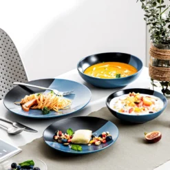 Tafelservice 8 Personen, Vancasso 32 Teiliges Accel Geschirrset Aus Steingut, Modernes Geschirr Kombiservice Set, Rund -Esstisch Lieferungen Rabatte 81d6b0b7e2f5996ad1c4be44ab60aaab