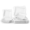 MALACASA, Serie Amparo, Cremeweiß Porzellan Tafelservice 12 Tlg. Set Speiseteller Und Suppenteller Geschirrset Für 6 Personen -Esstisch Lieferungen Rabatte 81f12d441ea722e3f3bde3c13c18bacb