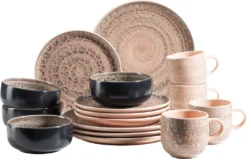 Mäser 931743 Kombiservice Spicy Market Für 4 Personen, Steingut, Rosa (1 Set, 16-teilig) -Esstisch Lieferungen Rabatte 8242d416edbfc1368fb6bad81118b828