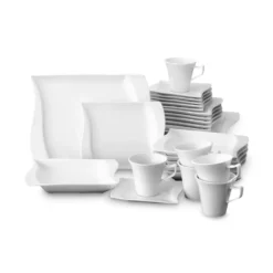 Kombiservice 30-tlg. Harmony, Eckig Mit Geschwungener Kante -Esstisch Lieferungen Rabatte 859890ae151140ae9d2a538e0609257e