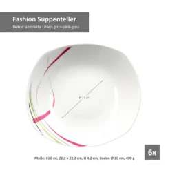 Van Well 12tlg. Tafelservice "Fashion" -Esstisch Lieferungen Rabatte 86eaa1584d0f689e6dbf1d48ea7cc6de