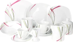 Kombiservice 62 Tlg. Fashion, Eckige Form -Esstisch Lieferungen Rabatte 876612a2cd45fc48e5ed0eb0b8f7ac14