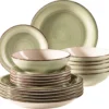 Mäser 931876 Tafelservice Lumaca Für 6 Personen, Steinzeug, Olivegrün (1 Set, 18-teilig) -Esstisch Lieferungen Rabatte 88ec8b8aec3148974d71458bf7377743