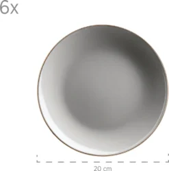 Mäser 931628 Kombiservice Metallic RIM Für 6 Personen, Steinzeug, Grau (1 Set, 24-teilig) -Esstisch Lieferungen Rabatte 890ae73374584b9a431150b912553d22