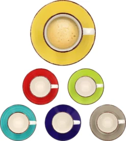 18tlg Kaffeeservice Malaga Kaffee Tee-Gedeck 6Pers Kaffeetassen Dessertteller Abstrakt Handbemalt -Esstisch Lieferungen Rabatte 89db7d3658020229d9ea042645890fc3