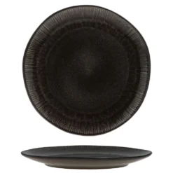 18tlg. Teller Set Reactive Glaze Black 6 Pers. Steingut Teller Schale Schwarz -Esstisch Lieferungen Rabatte 8a39f488a50dcf26c224d9e10a862f2a