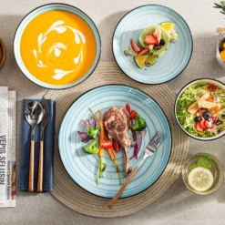 Vancasso Kombiservice »BONBON« Gesschirrset Aus Steinzeug, 24 Teiliges Tafelservice Set, Vintage Aussehen -Esstisch Lieferungen Rabatte 8b99830545b48cba640ebaeeeac8d764