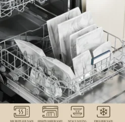 MALACASA, Serie Blance, Kombiservice 30 Tlg. Marmor Porzellan Geschirrset Eckig Tafelservice Mit 180 Ml Kaffeetassen, Untertassen, Dessertteller, Tiefteller Und Flachteller -Esstisch Lieferungen Rabatte 8d498625edeefcef21b73e728d331d1f