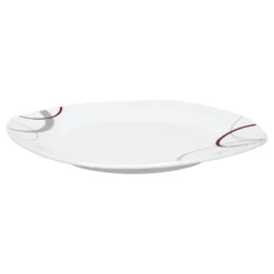 Frühstücksset Palazzo 12tlg. - 6 Teller á 19cm Und 6 Becher á 33cl Aus Weißem Porzellan MitNachbildung-Kreisen In Grau Und Dunkelrot - Für 6 Personen -Esstisch Lieferungen Rabatte 921df45d24e9a68954df52dce47003e1 1