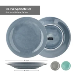 24tlg Geschirrset Jive 6Pers Kaffeebecher Suppenteller Kuchenteller Speiseteller Porzellan Bunt -Esstisch Lieferungen Rabatte 92793f3d9d4f7fb5b40a5895e45c4e8f