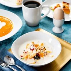 MALACASA, Serie Elisa, 40 Teilig Set Porzellan Tafelservice Kombiservice Geschirrset Mit Dessertteller, Speiseteller, Müslischalen, Eierbecher, Becher Für 8 Personen -Esstisch Lieferungen Rabatte 93d49fea6522adc671a8caafab253814