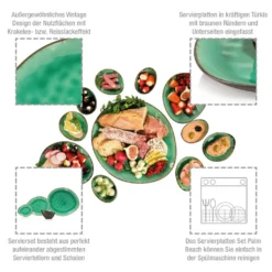 Sänger SÄNGER Steingut Geschirrset Palm Beach, Tafelservice & Servierplatten Set 23 Teilig Für 4 Personen -Esstisch Lieferungen Rabatte 94902044b11253e2d68bbf319e9e02de