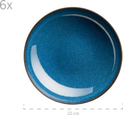 Mäser 931946 Tafelservice Ossia Für 6 Personen, Steinzeug, Blau (1 Set, 12-teilig) -Esstisch Lieferungen Rabatte 97ff2b5d137088eb861acc10459e7388