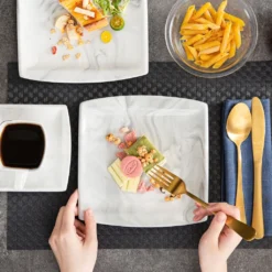 MALACASA, Serie Blance, 36 Tlg. Set Marmor Porzellan Kaffeeservice Geschirrset, Mit 12 Stück Kuchenteller, 12 Stück 180ml Tasse Und 12 Stück Untertasse Für 12 Personen 18 MALACASA, Serie Blance, 36 Tlg. Set Marmor Porzellan Kaffeeservice Geschirrset, Mit 12 Stück Kuchenteller, 12 Stück 180ml Tasse Und 12 Stück Untertasse Für 12 Personen -Esstisch Lieferungen Rabatte 9d00a7e58dc442abdb5ca08ab4ab17d9