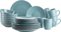 Mäser 931770 Kombiservice Elissa Für 6 Personen, Steinzeug, Türkis (1 Set, 24-teilig) -Esstisch Lieferungen Rabatte 9e032539a6fad536425c02675b86178d