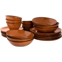Esstisch Lieferungen Rabatte 19 1 X Palmer Rustique Keramik Tafel Service Set 24 Tlg. 6 Pers. Rost