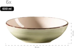 Mäser 931876 Tafelservice Lumaca Für 6 Personen, Steinzeug, Olivegrün (1 Set, 18-teilig) -Esstisch Lieferungen Rabatte a137bda64e9321785901ac0761930981