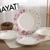 Hayat Tafelservice 24 Tlg Blumenmuster Ess-Service Tafelservice Dinner Tellerset "Rosarium"