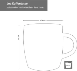 18tlg. Kaffeeservice Lea 6 Personen Kuchenteller Kaffee-Tasse Weiß Steingut -Esstisch Lieferungen Rabatte a46c29a9423707ec54daf1797581c980