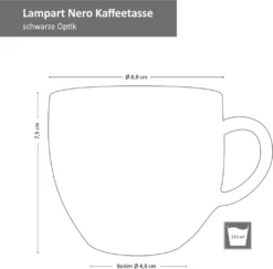 18-tlg. Kaffee-Service Lampart Nero 6 Personen I Tasse + Untertasse + Teller -Esstisch Lieferungen Rabatte a4d30b4f70bfa527f0faad607959f77d