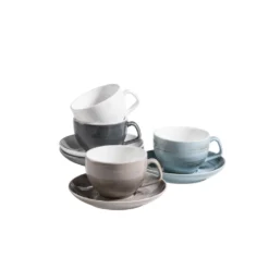 Mäser 931609 Kaffeetassen-Set Derby Für 4 Personen, Porzellan, Weiß/hellblau/beige (1 Set, 8-teilig) -Esstisch Lieferungen Rabatte a8cfd344d3619b66fceea1217651ff24