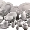 CreaTable 16072 Kombiservice Arianne Für 8 Personen + Uni, Porzellan, Weiß (1 Set, 61-teilig) -Esstisch Lieferungen Rabatte ab34d256813b6409b729da6a68f87245