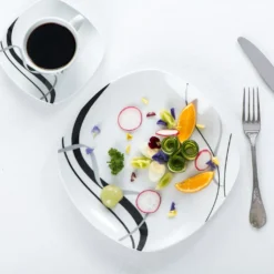 VEWEET, Serie 'Fiona', 100-teilig Porzellan Tafelservice Set, Kombiservice Mit Dessertteller, Speiseteller, Suppenteller, Müslischalen, Kaffeebecher, Kaffeetassen Set, Eierbecher, Milch- Und Zuckerset -Esstisch Lieferungen Rabatte ac11c6ef6354dd76ab05e0ecc400ae8f