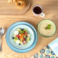 Vancasso Macaron Porzellan Kombiservice, 16 Teilig Geschirrset, Mit Je 4 Speiseteller, Dessertteller, Müslischalen Und Kaffeebecher Für 4 Personen -Esstisch Lieferungen Rabatte ac53e93b2a41f7c730c983a6ded852a8