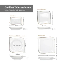 30tlg Geschirrset Silverline Kombi 6Pers Gold Kaffee Unterteller Kuchen/Speiseteller Suppenschale -Esstisch Lieferungen Rabatte acde2d8be0b1c3243a2433b948c4c5cc