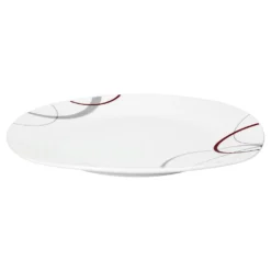 Tafelservice Palazzo 12tlg. - Weiß MitNachbildung-Kreisen In Grau Und Dunkelrot - Für 6 Personen -Esstisch Lieferungen Rabatte b0cafdf28e51ef8373a25a6eeadcb110