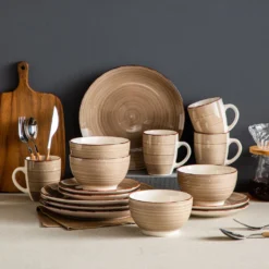 Vancasso Bella Steinzeug Kombiservice, 16 Teilig Geschirrset Für 4 Personen, Mit Je 4 Dessertteller, Speiseteller, Müslischalen, Kaffeebecher, Schokolade -Esstisch Lieferungen Rabatte b131634be7e9826f5fe31e6f49ce56f3