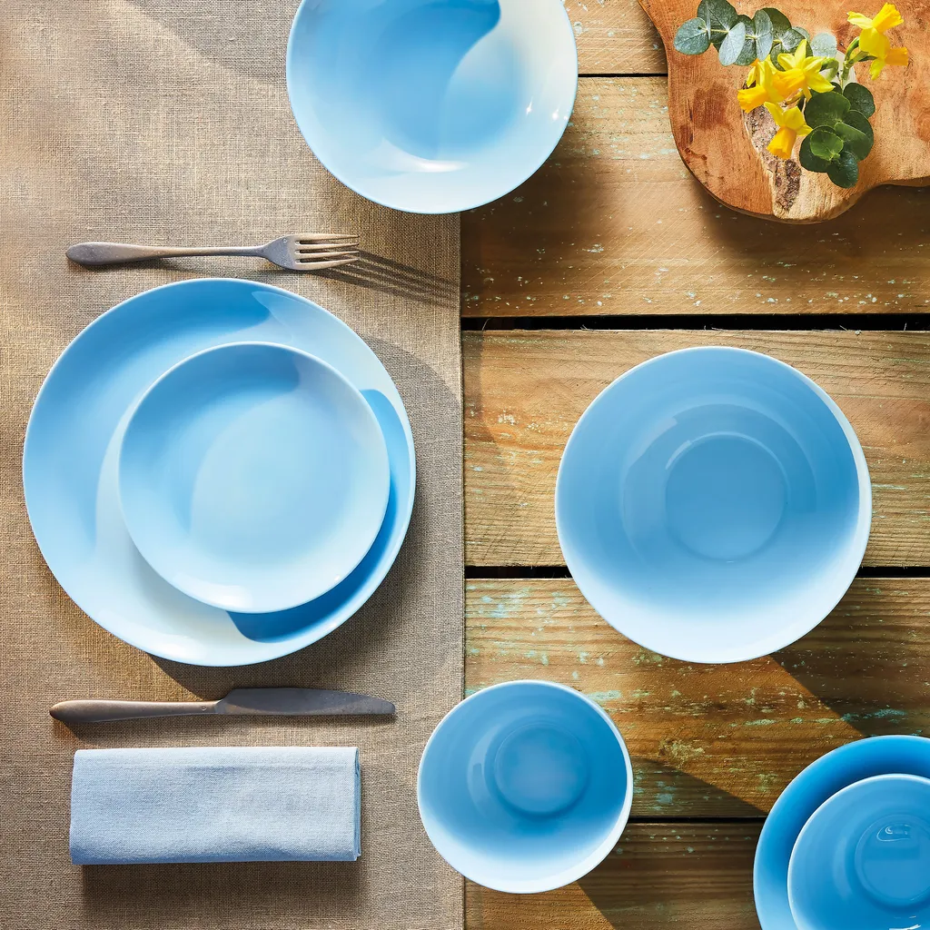 Tafelservice Diwali Light Blue Hellblau 18-teilig LUMINARC Hartglasgeschirr Geschirrset Tafelset Essservice Geschirr 12 Tafelservice Diwali Light Blue Hellblau 18-teilig LUMINARC Hartglasgeschirr Geschirrset Tafelset Essservice Geschirr – Bild 10