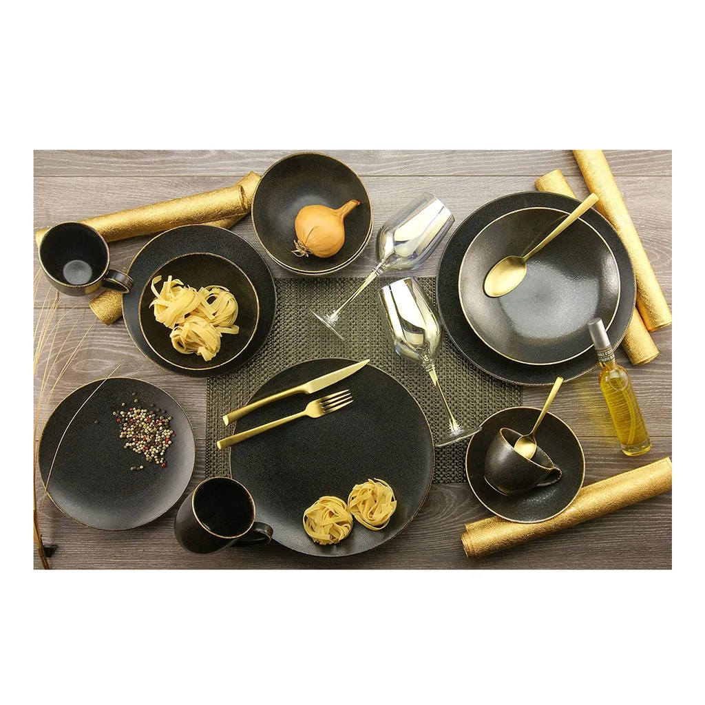 CreaTable 22409 Tafelservice Rusty Für 8 Personen, Porzellan, Braun (1 Set, 12-teilig) 8 CreaTable 22409 Tafelservice Rusty Für 8 Personen, Porzellan, Braun (1 Set, 12-teilig) – Bild 6