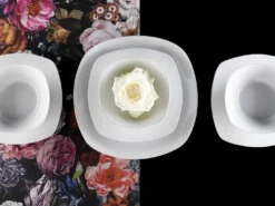 CreaTable 13915 Kombiservice Square Für 4 Personen, Porzellan, Weiß (1 Set, 16-teilig) -Esstisch Lieferungen Rabatte b95455d03f1b244c834147a6467d578d