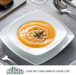 MALACASA, Serie Julia, 36 Tlg. Set Porzellan Geschirrset Tafelservice Mit Kuchenteller, Flachteller Und Suppenteller Für 12 Personen -Esstisch Lieferungen Rabatte ba3a2ab4c98280a883bc0b08dd77028b