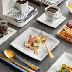 MALACASA, Serie Blance, 36 Tlg. Set Marmor Porzellan Kaffeeservice Geschirrset, Mit 12 Stück Kuchenteller, 12 Stück 180ml Tasse Und 12 Stück Untertasse Für 12 Personen 20 MALACASA, Serie Blance, 36 Tlg. Set Marmor Porzellan Kaffeeservice Geschirrset, Mit 12 Stück Kuchenteller, 12 Stück 180ml Tasse Und 12 Stück Untertasse Für 12 Personen -Esstisch Lieferungen Rabatte c2a3274206856ac15d482c4a7aecc9bd