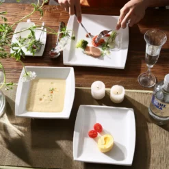 MALACASA 32 Tlg. Kombiservice, Serie BLANCE Cremeweiß Porzellan Geschirrset Mit Servierplatte -Esstisch Lieferungen Rabatte c3c8930274124a630ef6054c222d4281