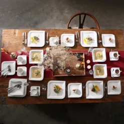 MALACASA, Serie Joesfa, 30 Tlg. Cremeweiß Porzellan Geschirrset Kombiservice Tafelservice Im Eleganten Design Mit Je 6 Tassen, 6 Untertassen, 6 Dessertteller, 6 Suppenteller Und 6 Speiseteller -Esstisch Lieferungen Rabatte c4589c0ae6e588c011453aa121f4e6d1