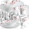 VEWEET Porzellan Kombiservice 'Annie', 40 Teilig Geschirrservice Für 8 Personen, Frühstückservice Mit Je 8 Eierbecher, Kaffeebecher 350 Ml, Müslischalen, Dessertteller Und Flachteller -Esstisch Lieferungen Rabatte c7807baac0e2506903535182c5e86f17