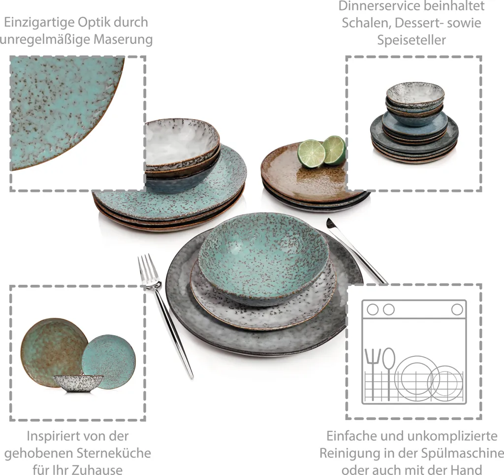 Sänger SÄNGER Kombiservice Athen 12 Teilig Für 4 Personen 4 Sänger SÄNGER Kombiservice Athen 12 Teilig Für 4 Personen – Bild 2